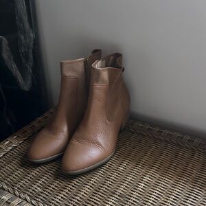 Dr. Scholl's Brown Ankle Booties with Medium Heel
